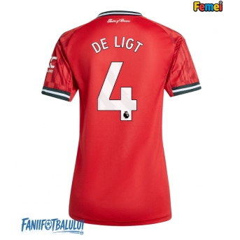Manchester United Matthijs de Ligt #4 Tricou Fotbal Replică 2025-26 Femei Acasa